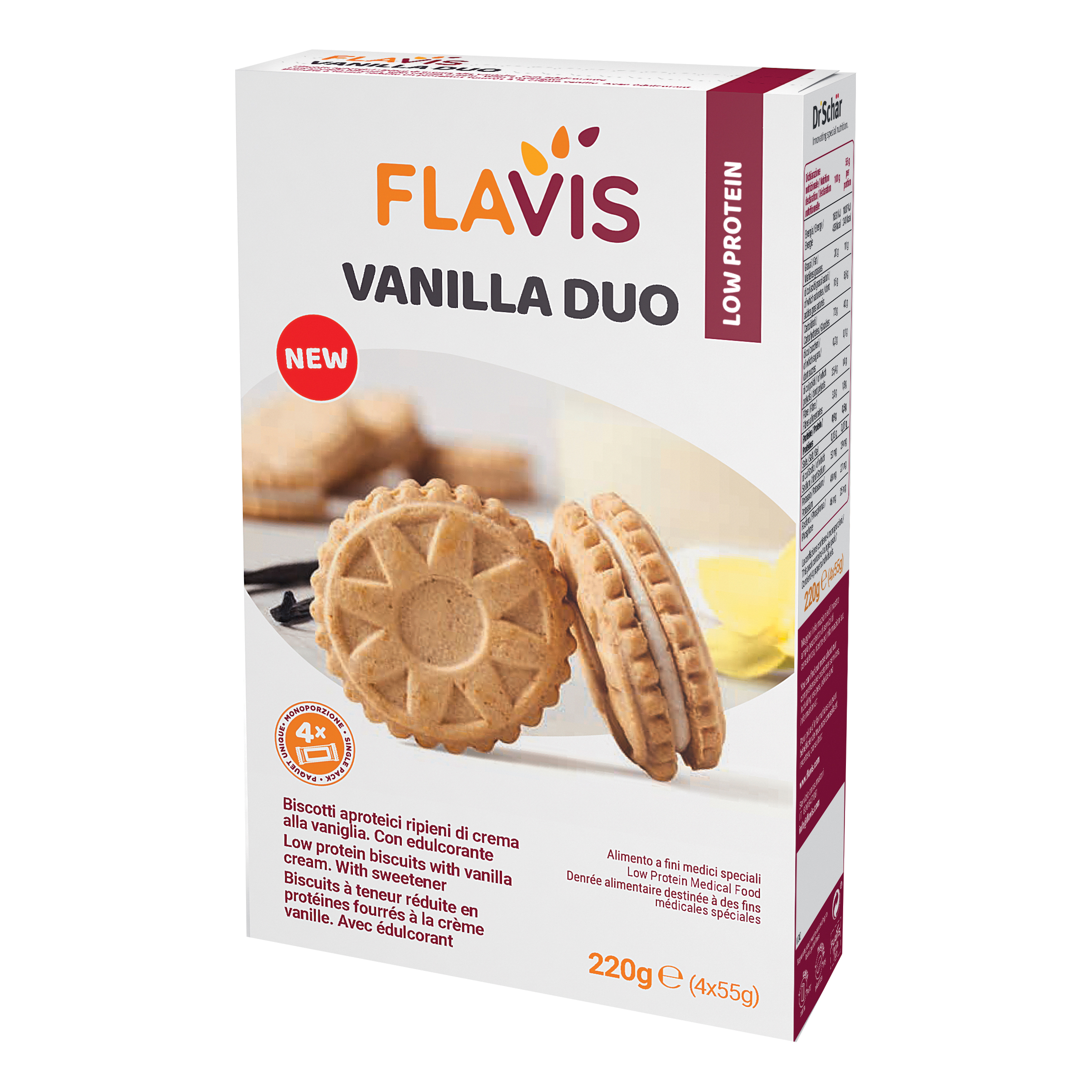 FLAVIS Vanilla Duo - Frollini ripieni di crema alla vaniglia 220 g - Immagine 3