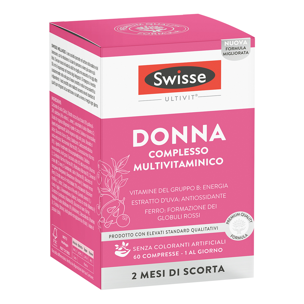 Swisse Multivitaminico Donna - Integratore alimentare a base di vitamine e minerali - 60 compresse - Immagine 8