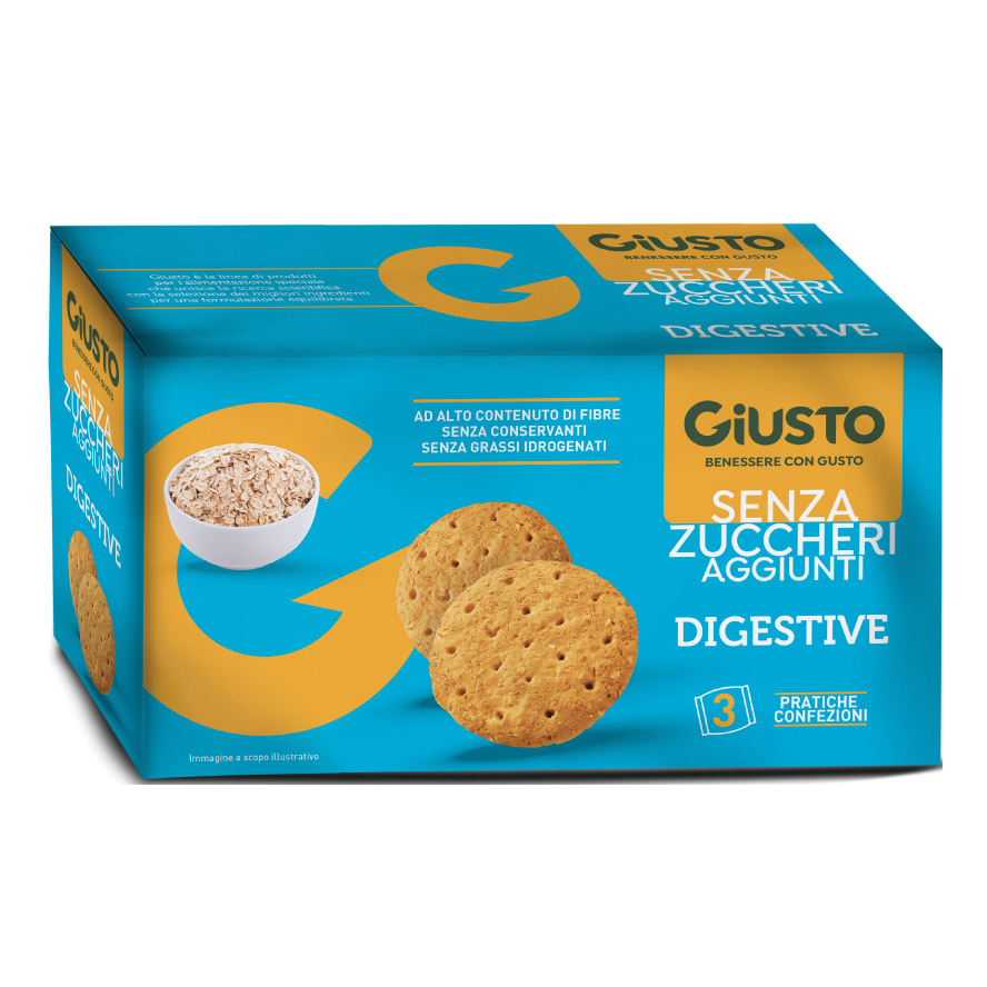 Giusto Senza Zucchero Biscotti Digestive 3 Pezzi Da 75 G 3X75 G - Immagine 8