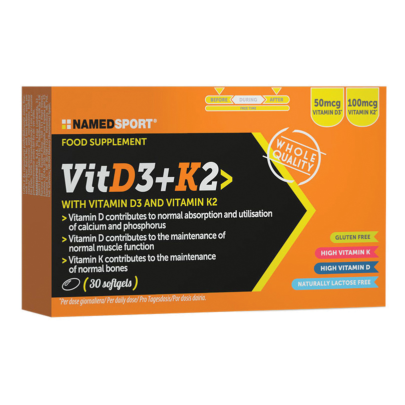 Named Sport Vitamina D3 + K2 Integratore Ossa E Cuore 30 Softgel - Immagine 5
