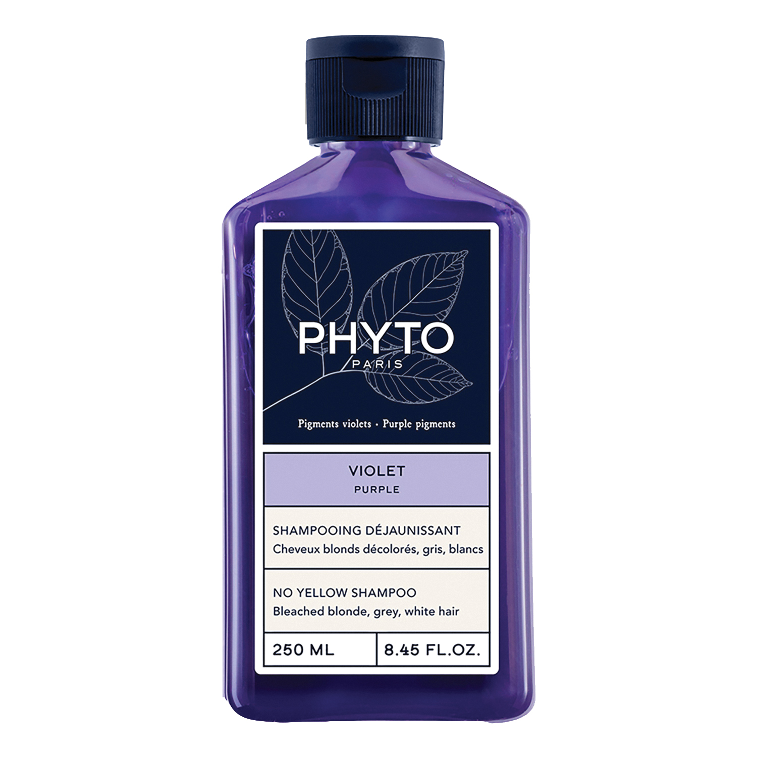 Phyto (Laboratoire Native It.) Giallo/Grigi/Bianchi Phyto Violet Shampoo Anti- Illuminante - Shampoo Per Capelli Decolorati, E - 250 Ml - Immagine 2