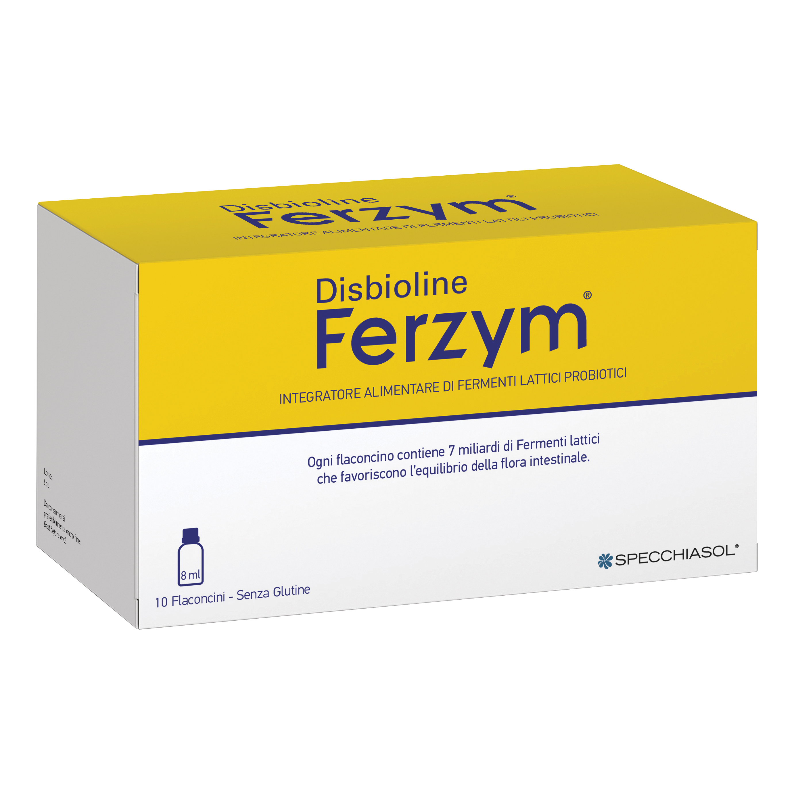 Ferzym Disbioline Fermenti Lattici Probiotici Per Intestino 10 Flaconcini Da 8 Ml - Immagine 5