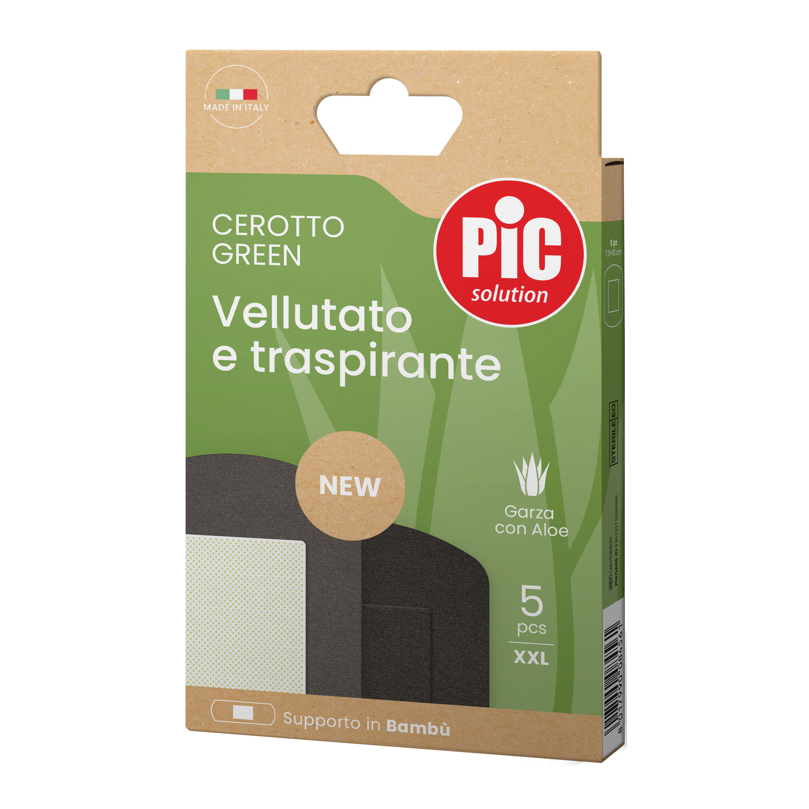 Pic Solution Nera/Carbone Cerotti Pic Green In Bambù Con Aloe Vera, Misura 7,5X10cm - Immagine 3