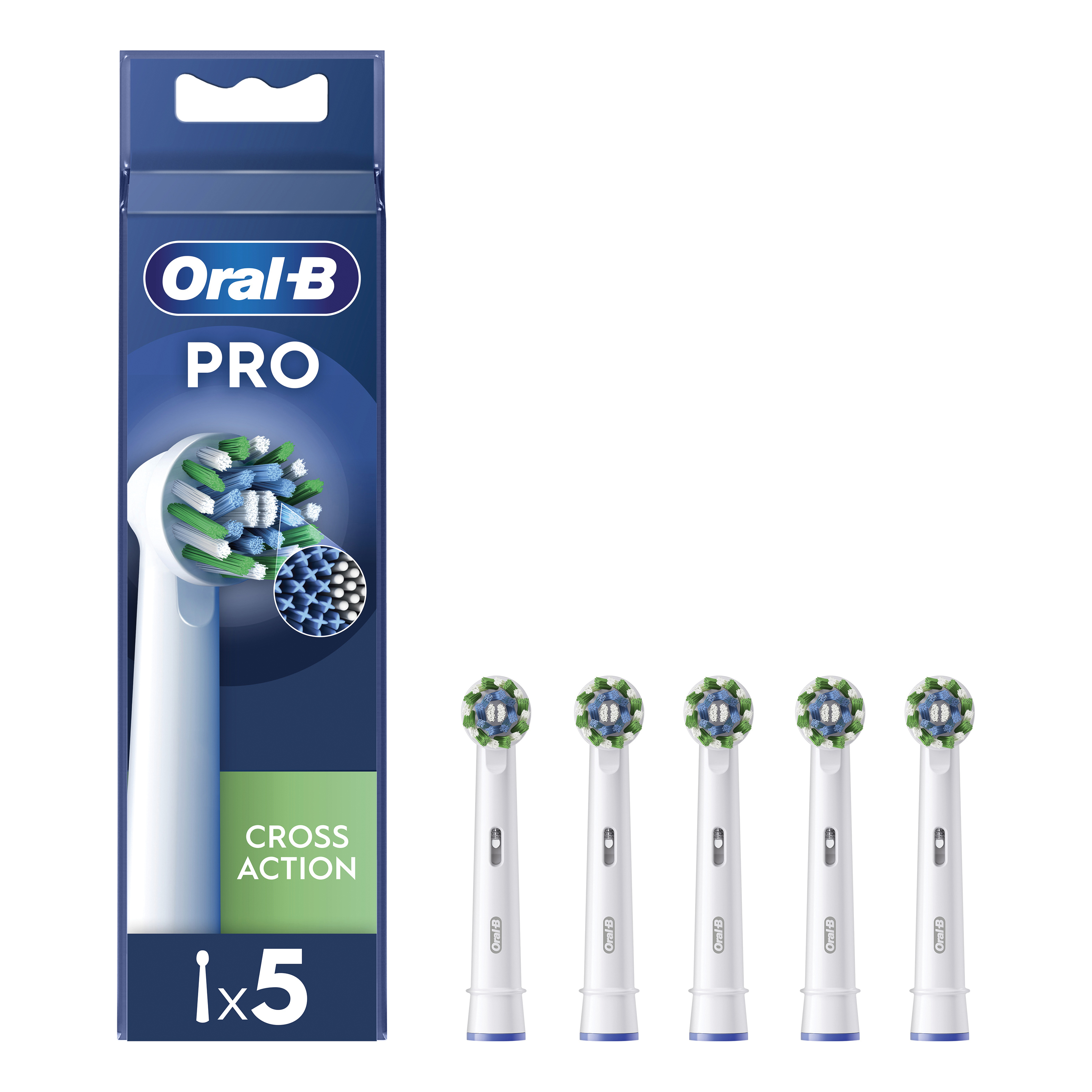 Procter & Gamble Verde/Giallo - Oralb Pro Crossaction Testine Compatibili - 5 Pezzi - Immagine 4