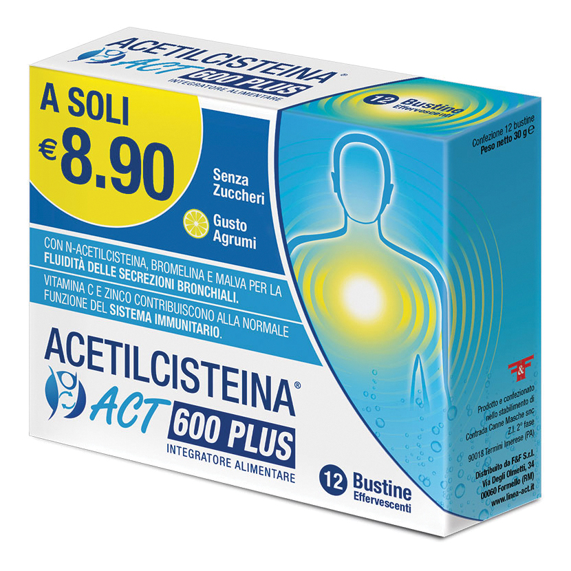 ACETILCISTEINA ACT 600PLUS 12B