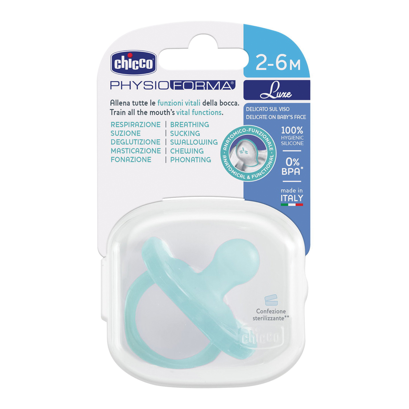 Chicco - Gommotto Physioforma Luxe 2-6 Mesi Boy - 1 Pezzo - Immagine 4