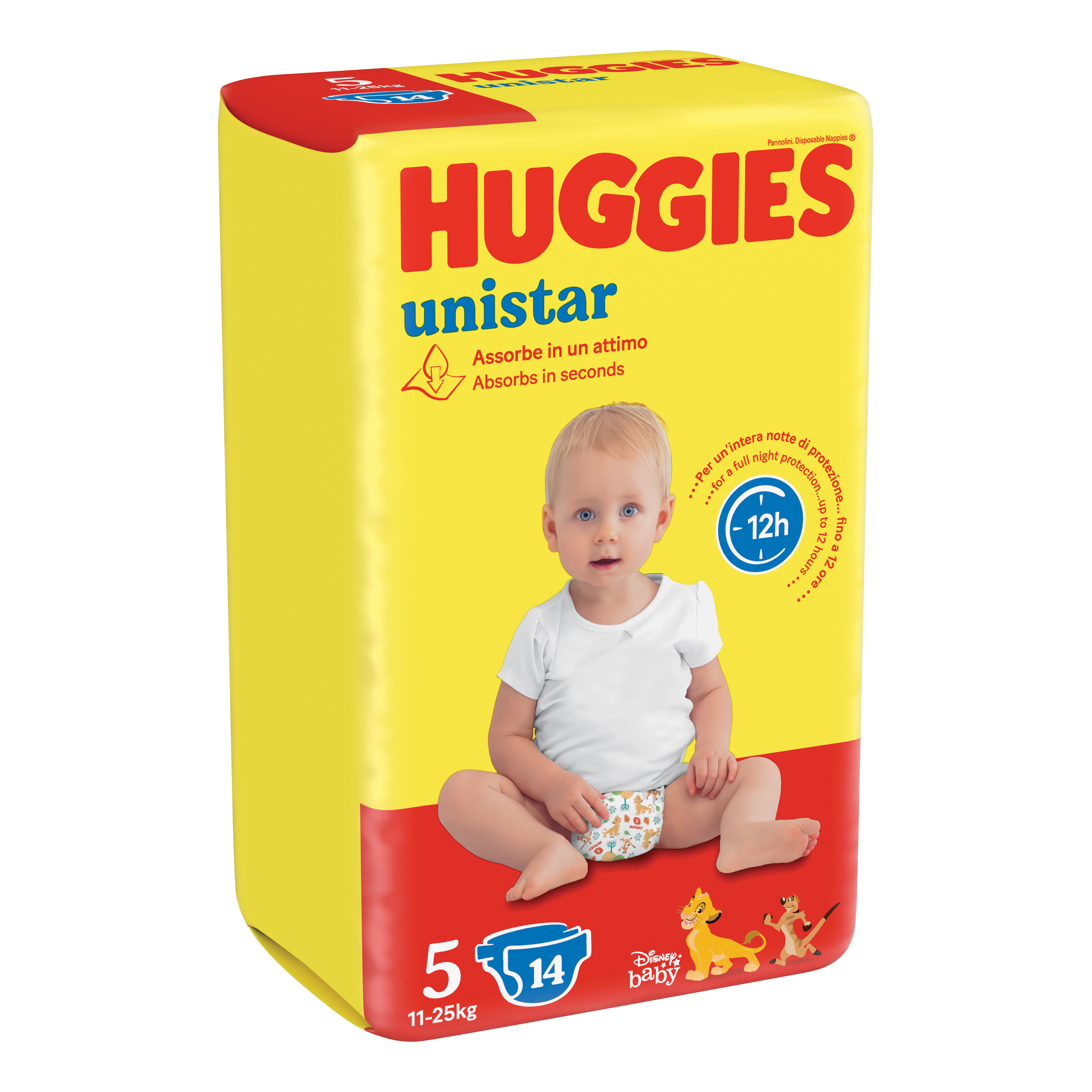 Kimberly Clark Huggies Unistar Base Taglia 5 14 Pezzi - Immagine 4