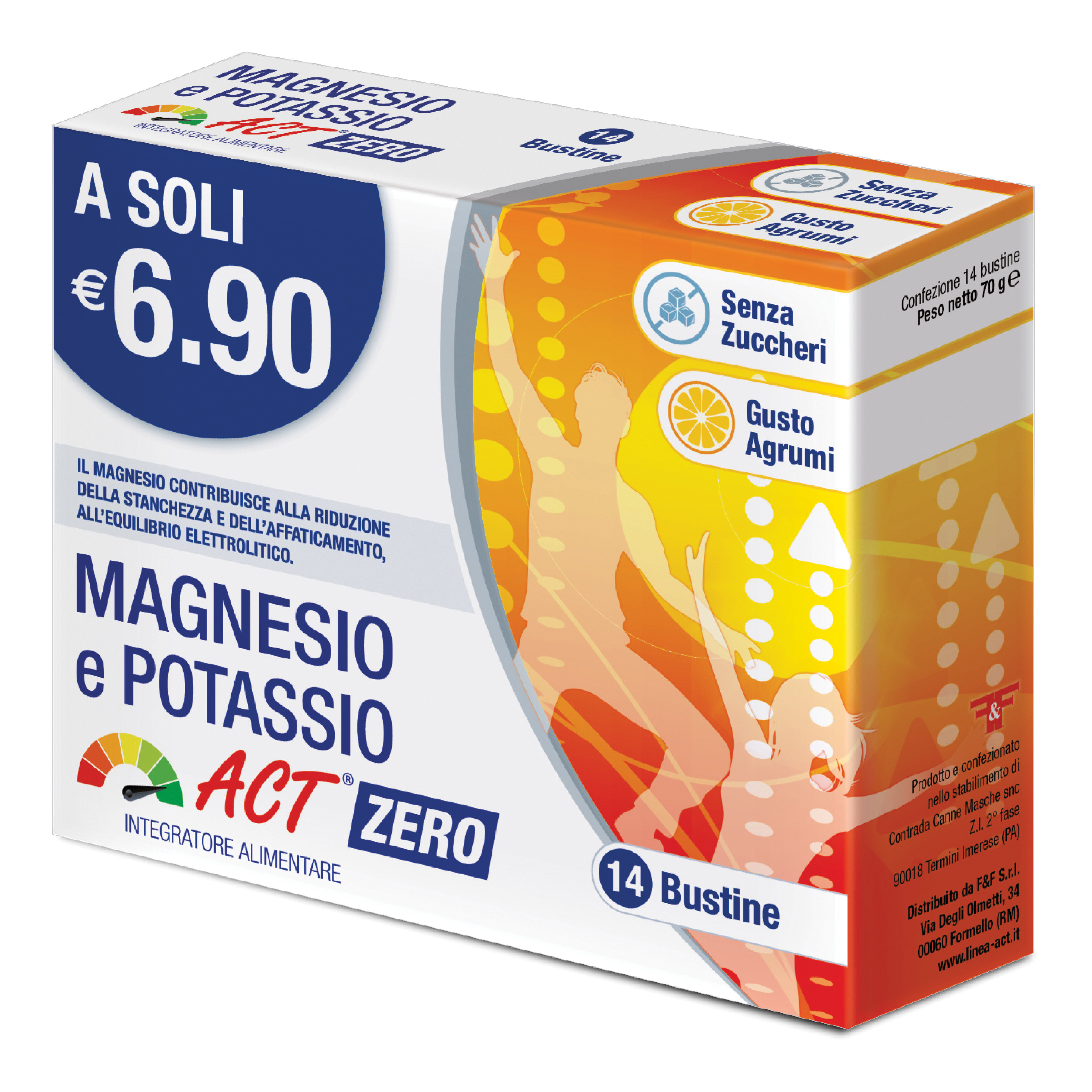 F&F Integratore Magnesio Potassio Act Zero, 14 Bustine - Immagine 9