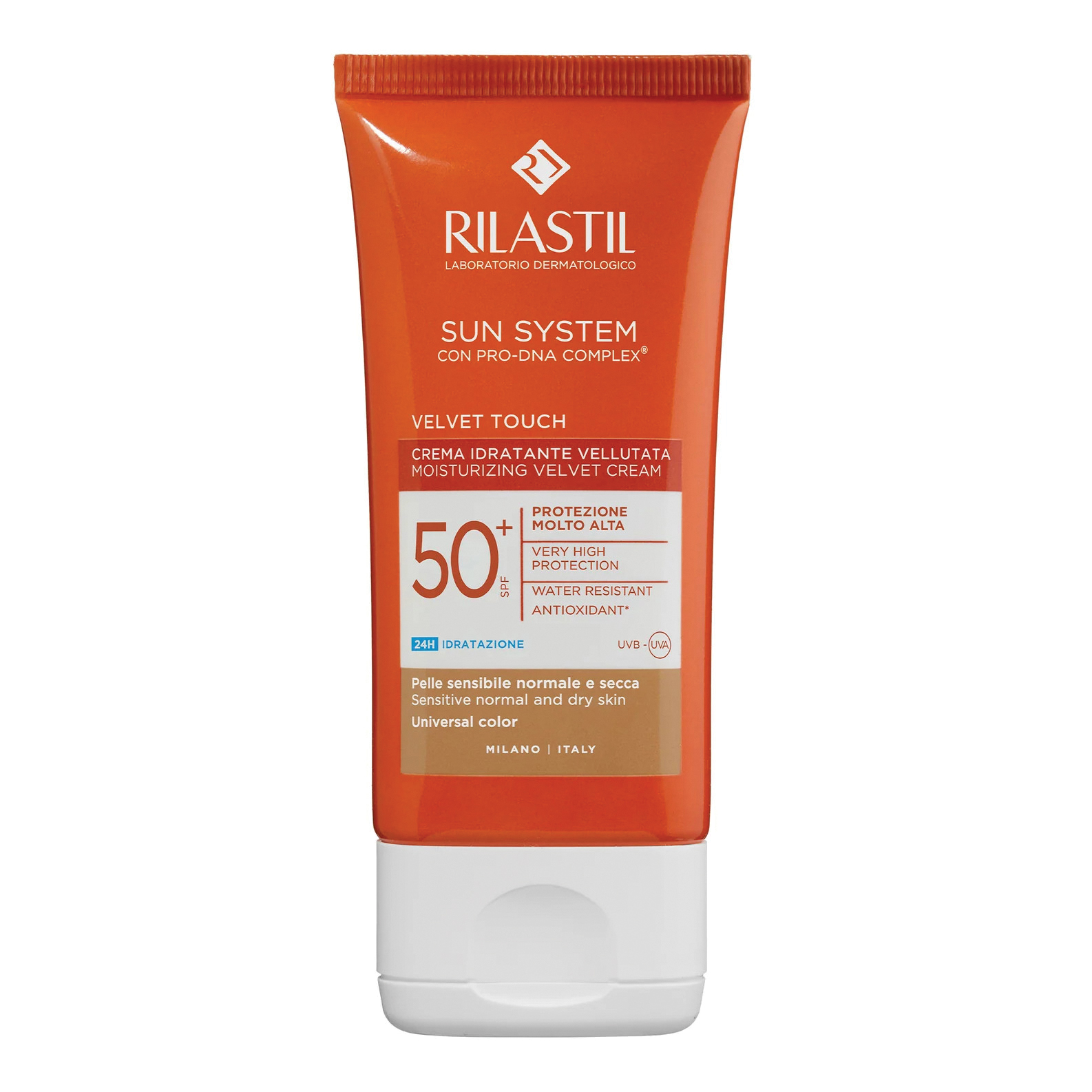 Rilastil Sun System Velevet Touch SPF 50+ - Crema idratante vellutata per pelle secca e sensibile - 50 ml - Immagine 8