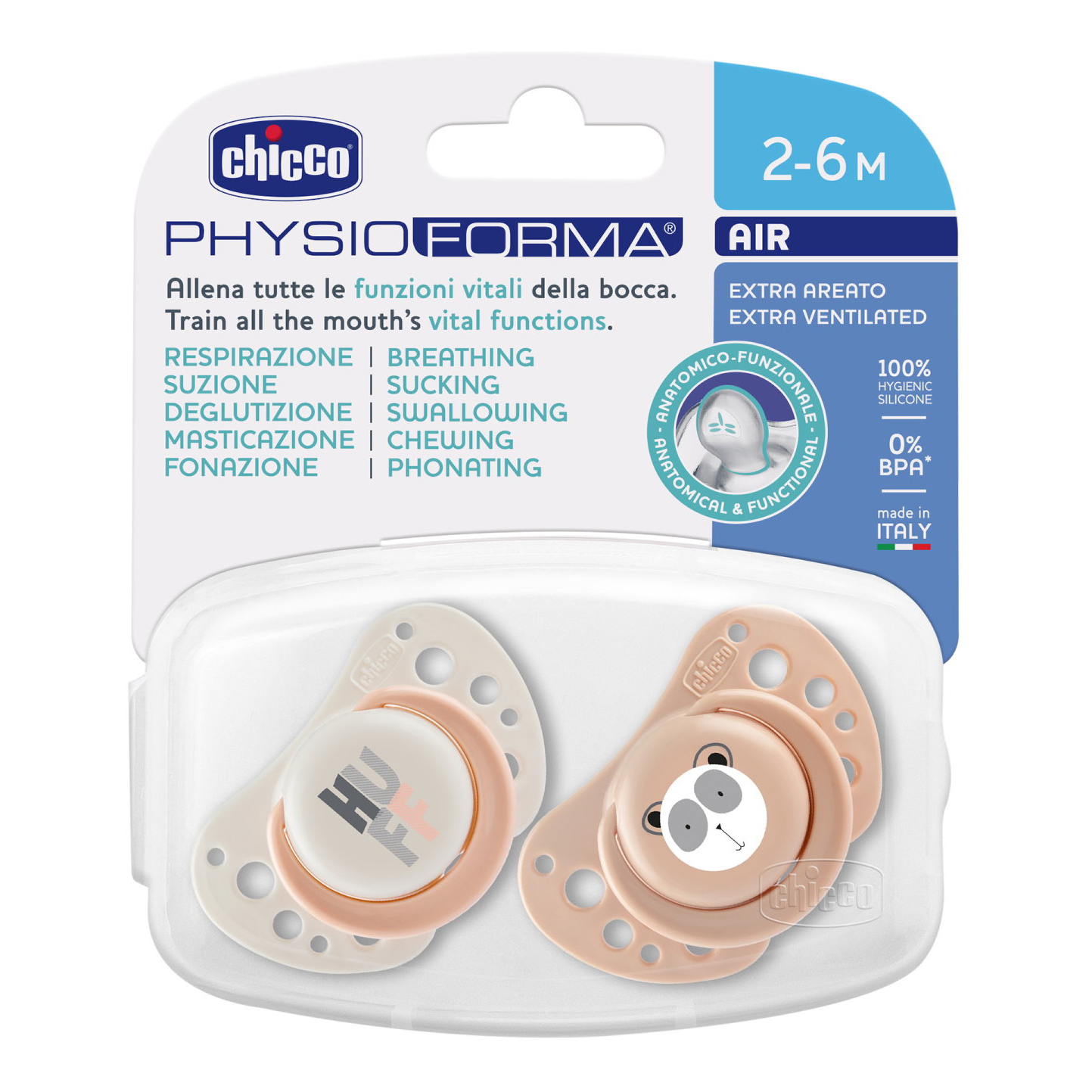 Physioforma air rosa in silicone 2-6 mesi | 2 pezzi | chicco - Immagine 3