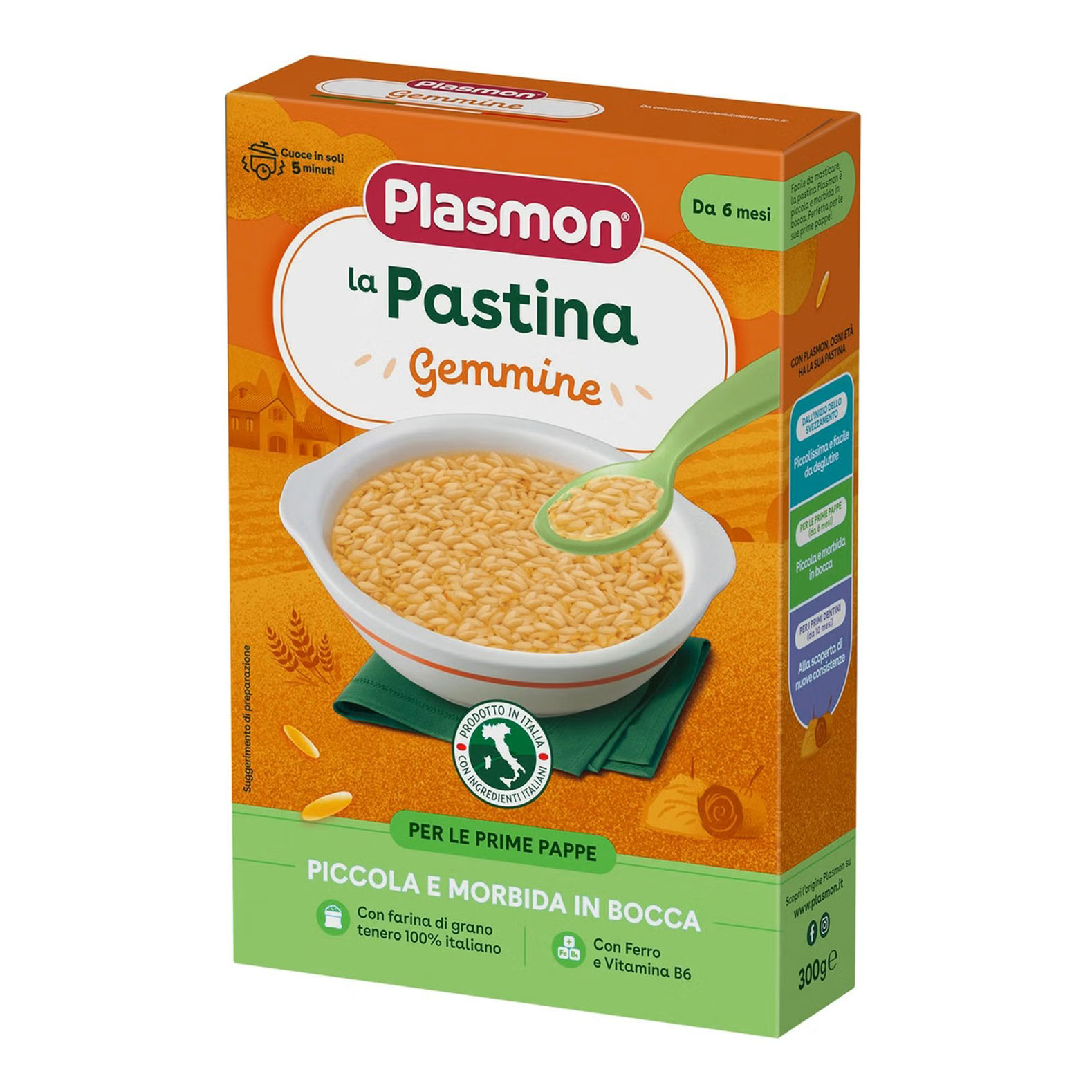 Plasmon Grano Pasta Gemmine Per Bambini Da 6 Mesi, 300G - Immagine 4