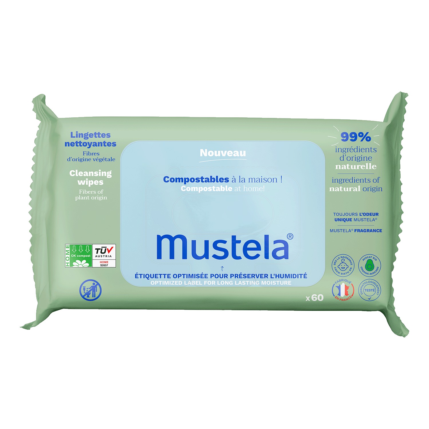 Salviette Detergenti Multiuso Mustela 60 pz 60 pz - Immagine 4