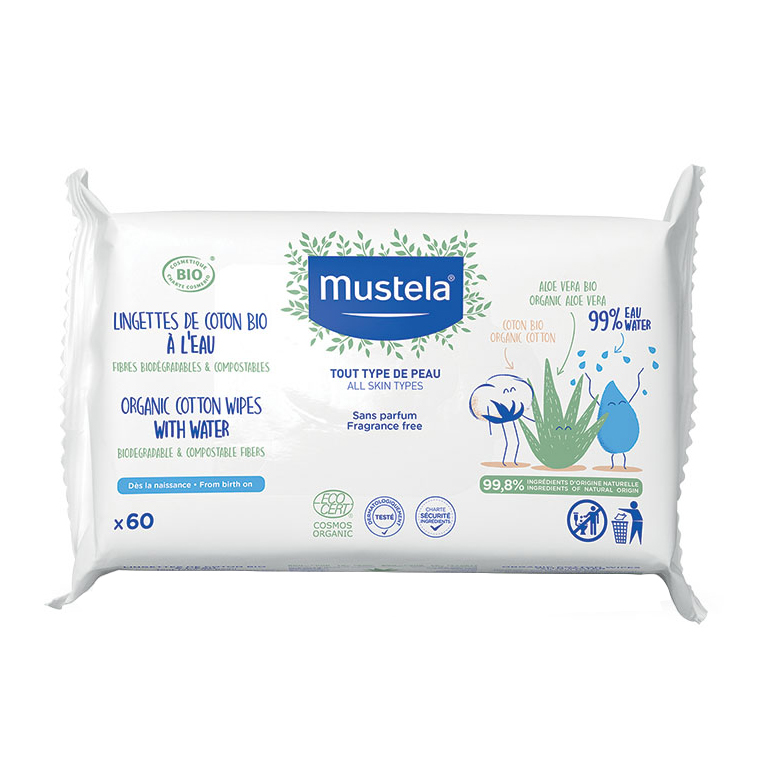 Mustela Salviette Acqua Compostabili 60 Pz Bambino - Immagine 6