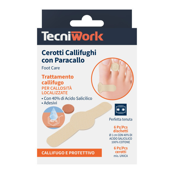 Tecniwork Cerotto Callifugo Con Acido Salicilico, 6+6 Pezzi - Immagine 7