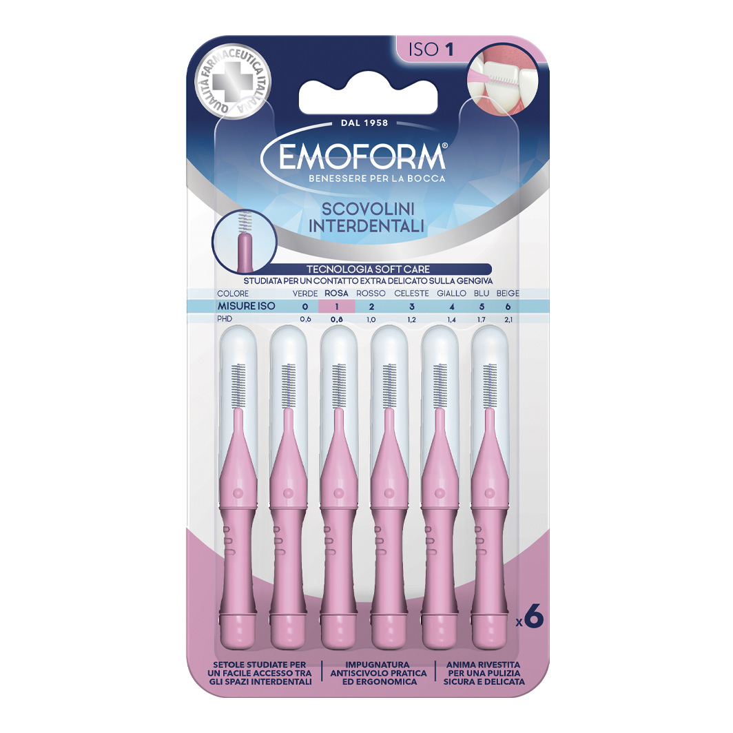 Polifarma Emoform Scovolini Interdentali Rosa Misura Iso 1 Pz Spazzolino Da Denti - Immagine 6