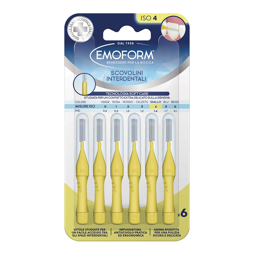 Polifarma Emoform Scovolini Interdentali Giallo Misura Iso 4 1 Pz Spazzolino Da Denti - Immagine 10