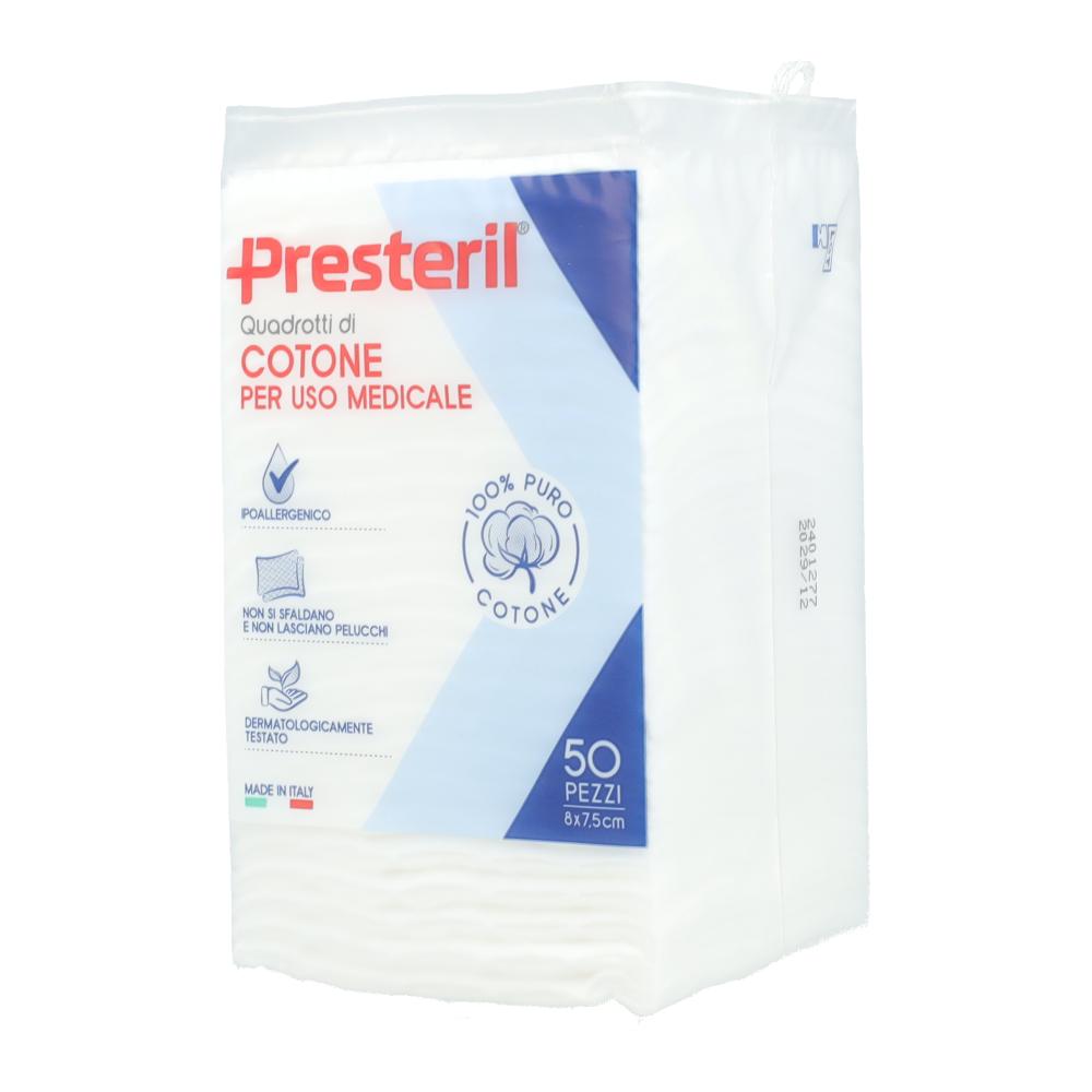 Corman Quadrotti Cotone Idrofilo Presteril Per Medicazione E Igiene 50 Pezzi 8X7,5 Cm - Immagine 3
