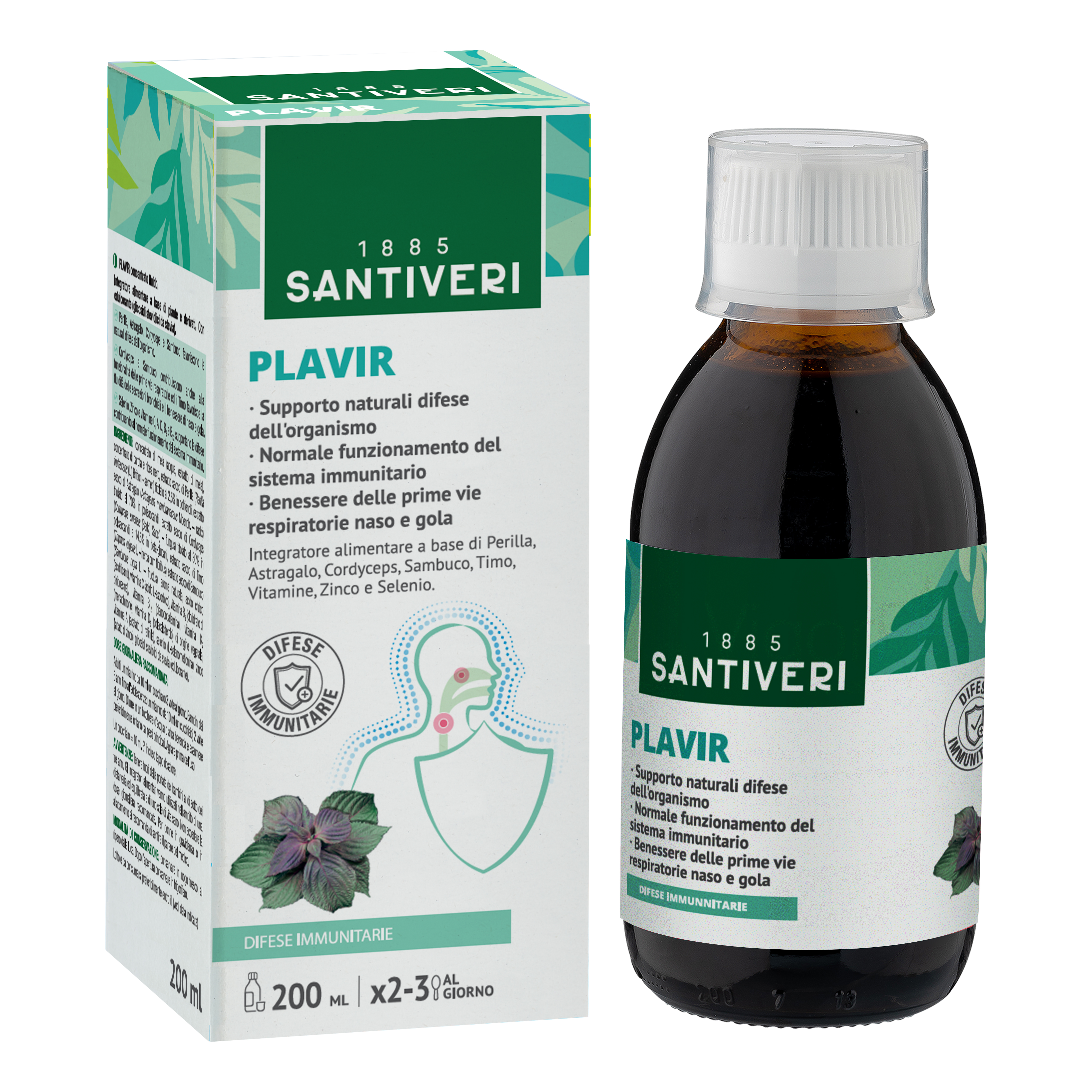 Santiveri Nero Integratore Plavir Difese Immunitarie, Flacone 200Ml - Immagine 3