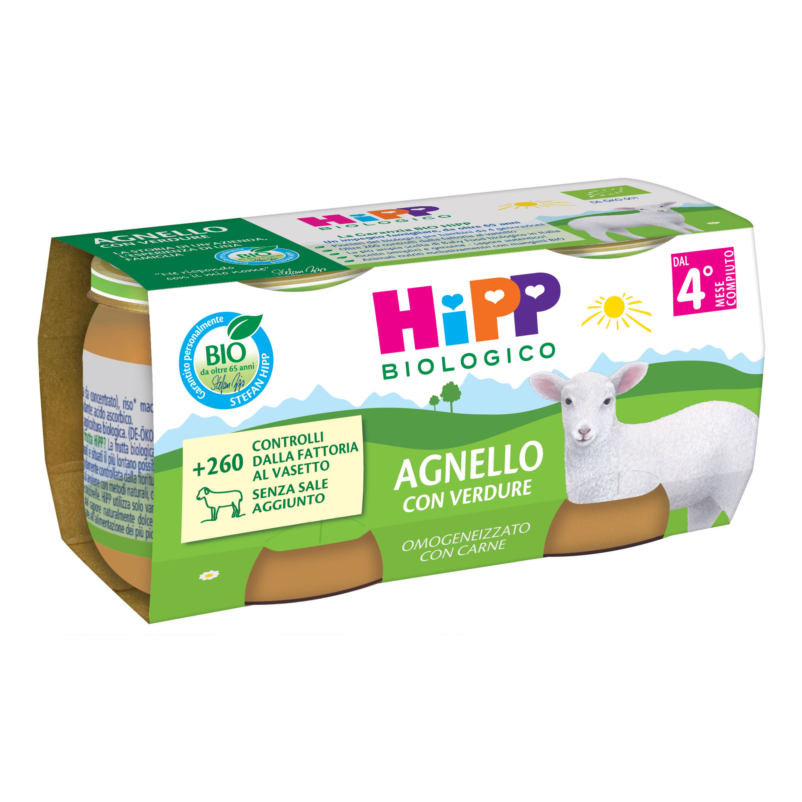 Hipp Italia Srl Hipp Bio Omogeneizzato Agnello Con Verdure 2 Pezzi Da 80 G - Immagine 5