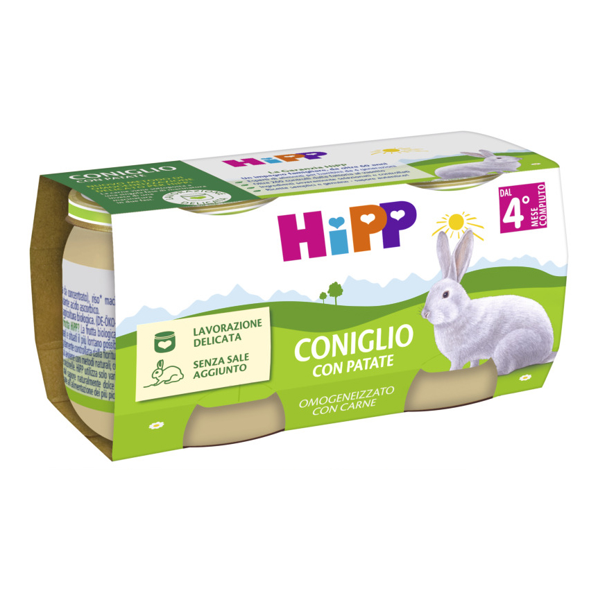 Hipp Italia Srl Hipp Omogeneizzato Coniglio Con Patate 2 Pezzi Da 80 G - Immagine 3