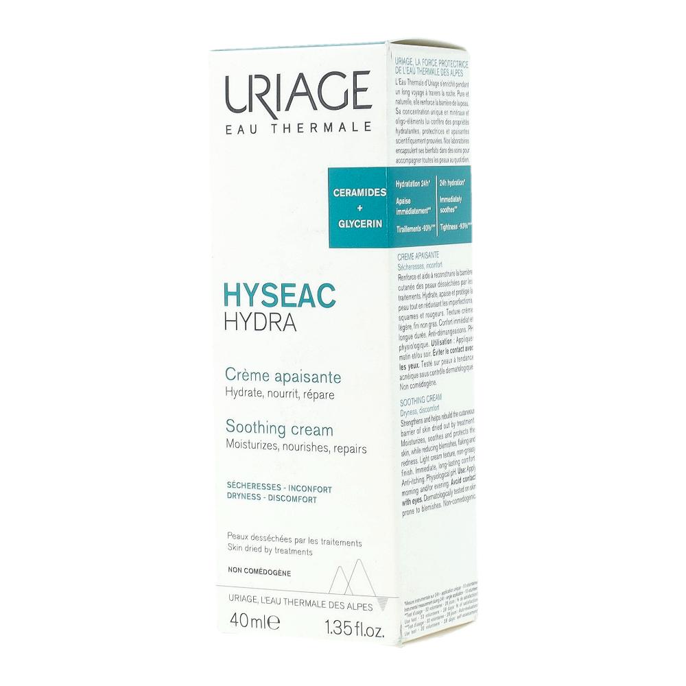 Uriage Laboratoires Dermatolog Crema Uriage Hyseac Hydra Viso - Trattamento Ristrutturante Per Pelle Disidratata - 40 Ml - Immagine 2