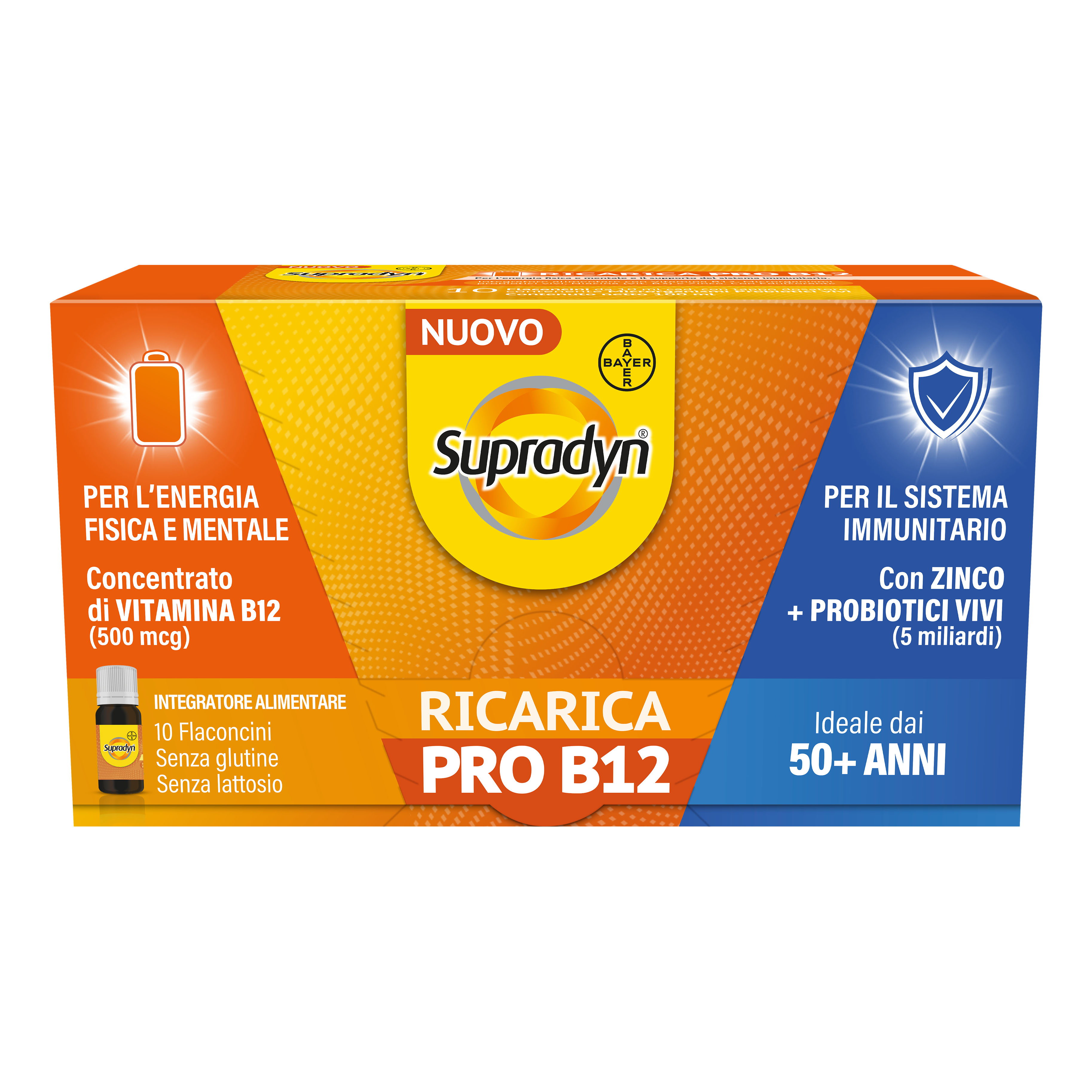 Supradyn Ricarica Pro B12 Integratore Vitamina B12 E Zinco 10 Flaconcini - Immagine 4