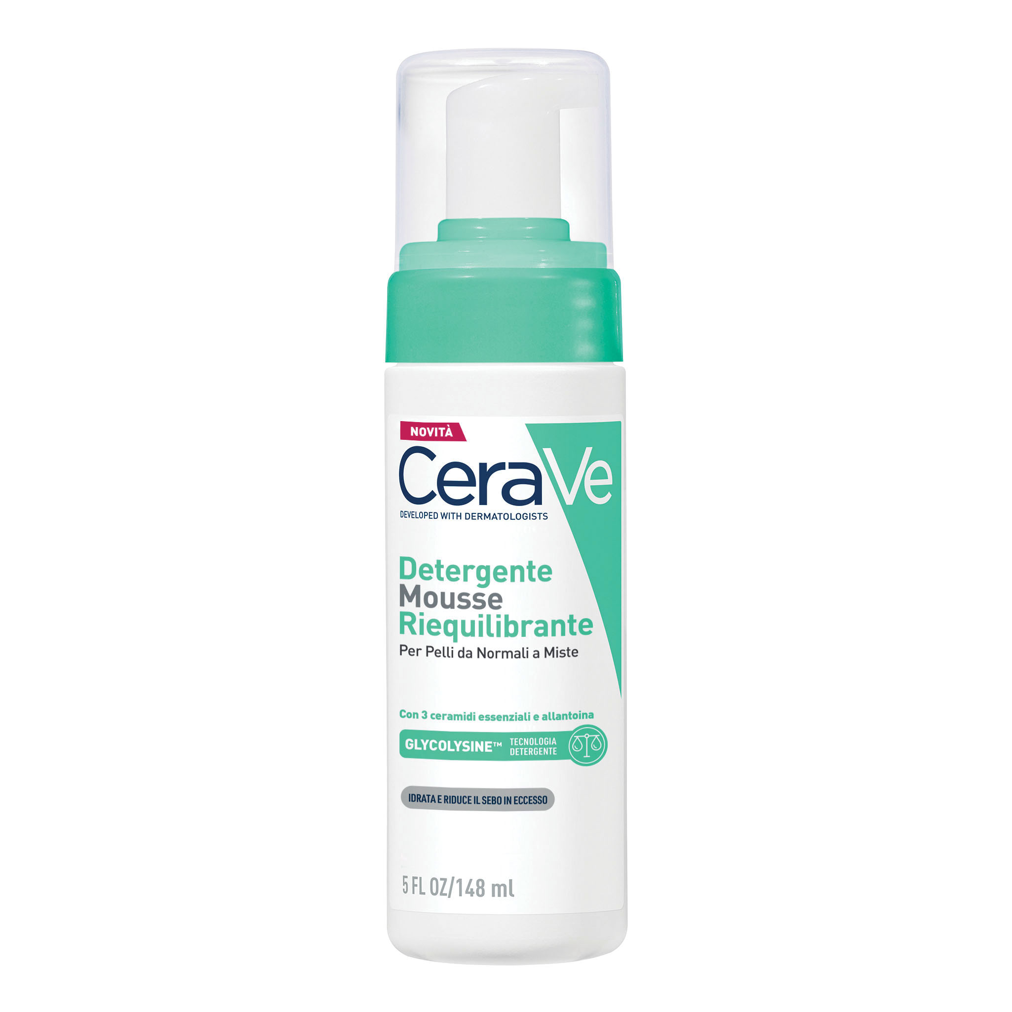 Mousse Detergente Riequilibrante Pelli Normali e Miste - Cerave - - Detergente schiumogeno con ceramidi e niacinamide