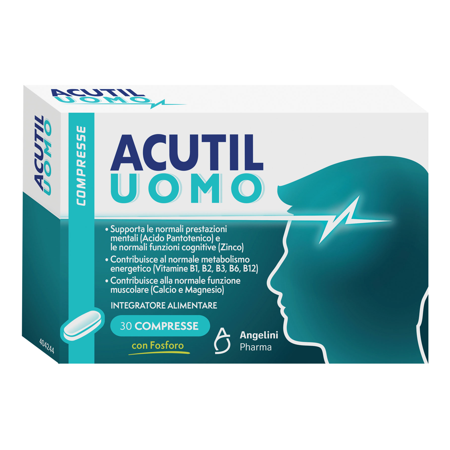 Angelini Pharma Italia Spa Uomo Acutil - Integratore Alimentare Per Stanchezza Fisica E Mentale Dell'uomo - 30 Compresse - Immagine 4