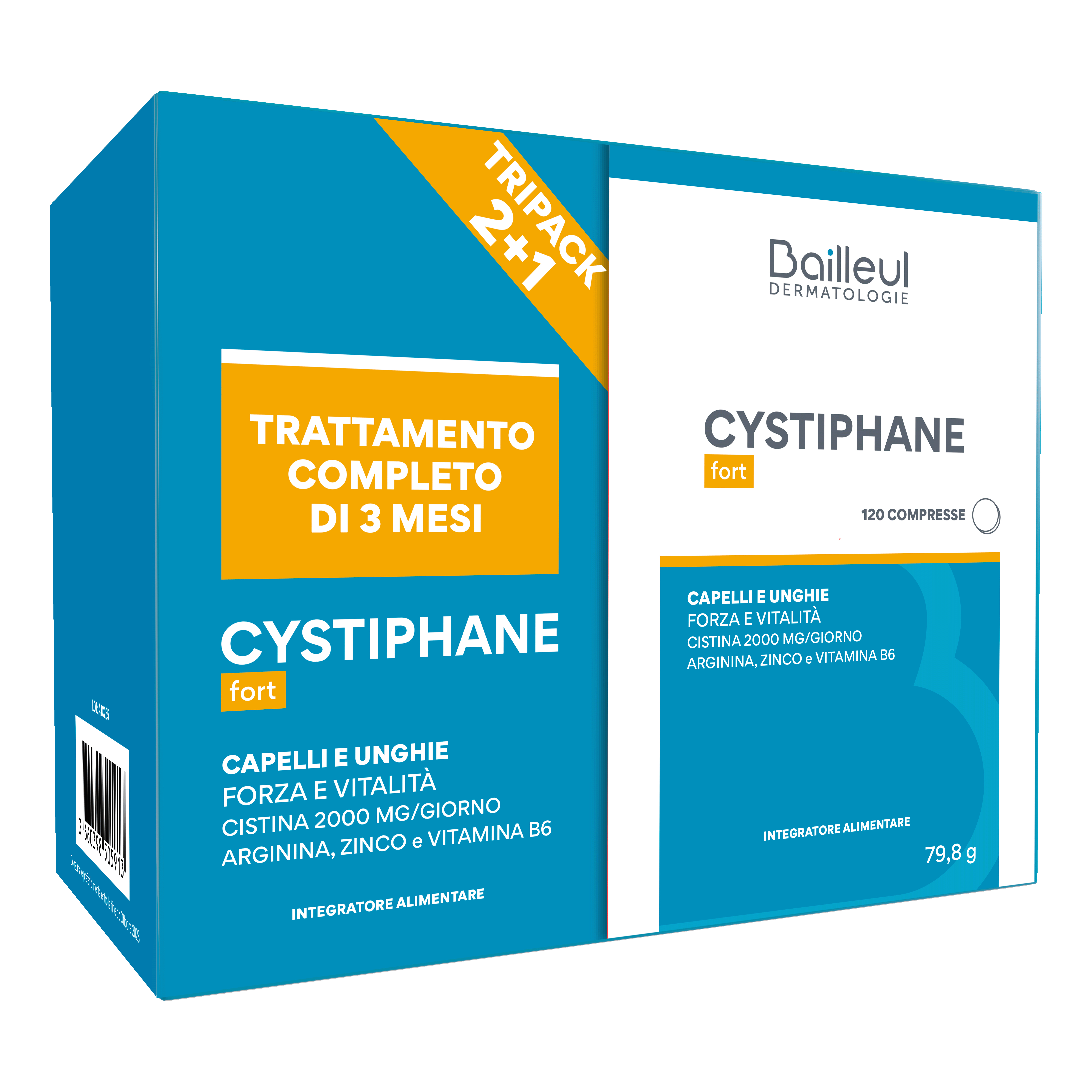 Cystiphane Fort Integratore Capelli E Unghie 3 Pacchi Da 120 Compresse 239,4 G Bambino - Immagine 5