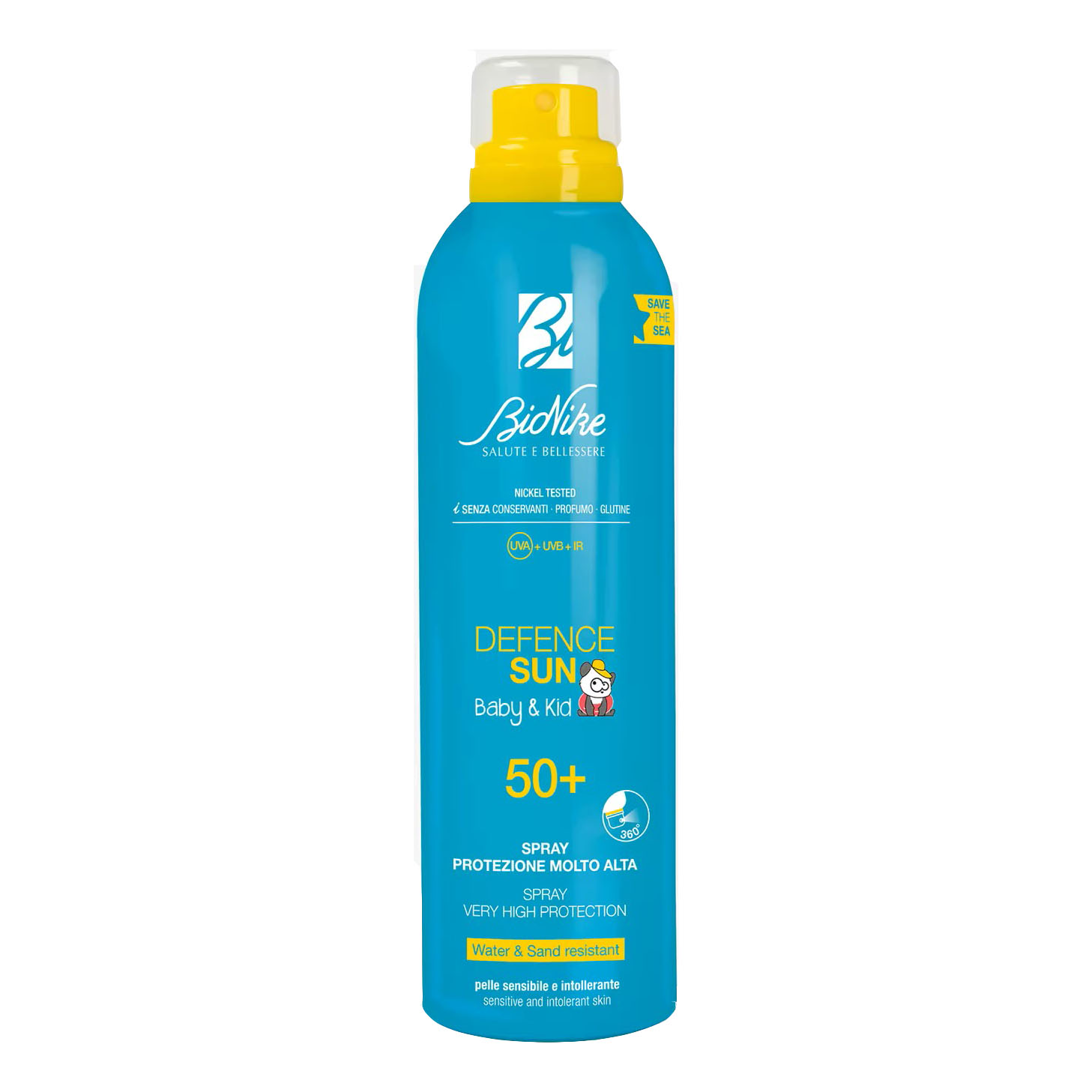 Defence Sun 50+ Baby&Kid Spray Solare SPF 50+ per Bambini Resistente Acqua e Sabbia 200 ml - Bionike - Immagine 3
