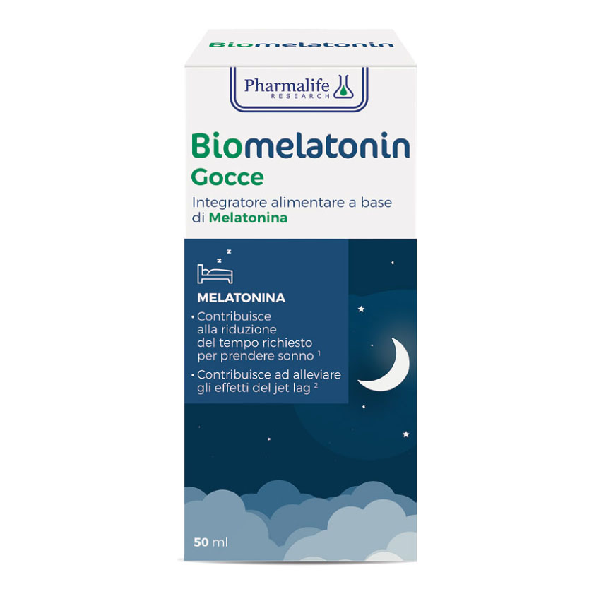 Biomelatonin Gocce 50 ml - Integratore per il sonno e il jet lag - Immagine 2