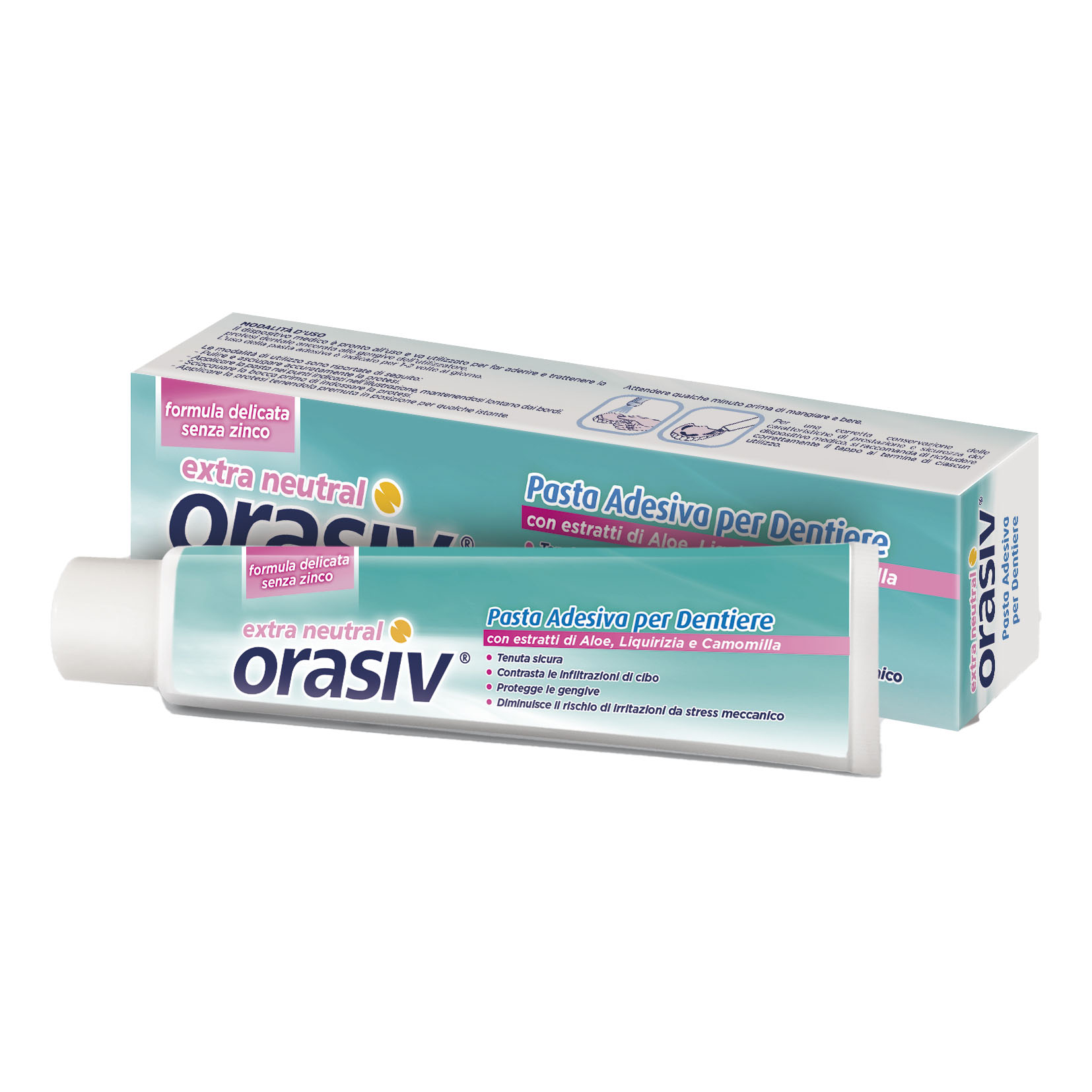 Nova Argentia Crema Pasta Adesiva Orasiv Extra Neutral Per Protesi Dentali, 40G - Immagine 9