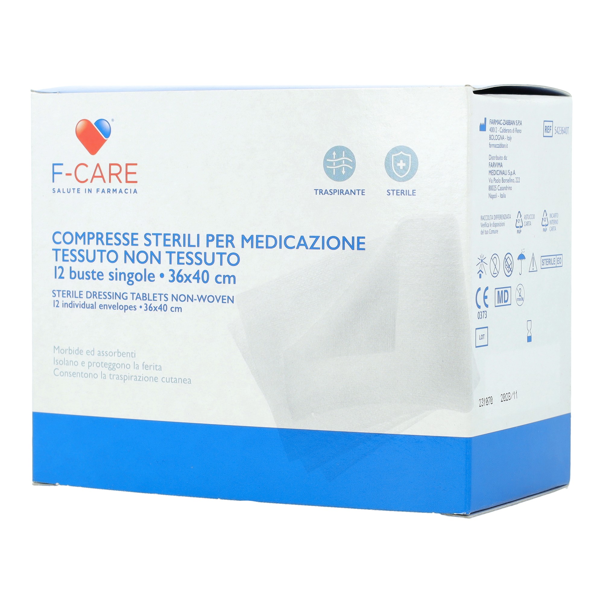 GARZA F CARE TNT 36X40CM 12PZ